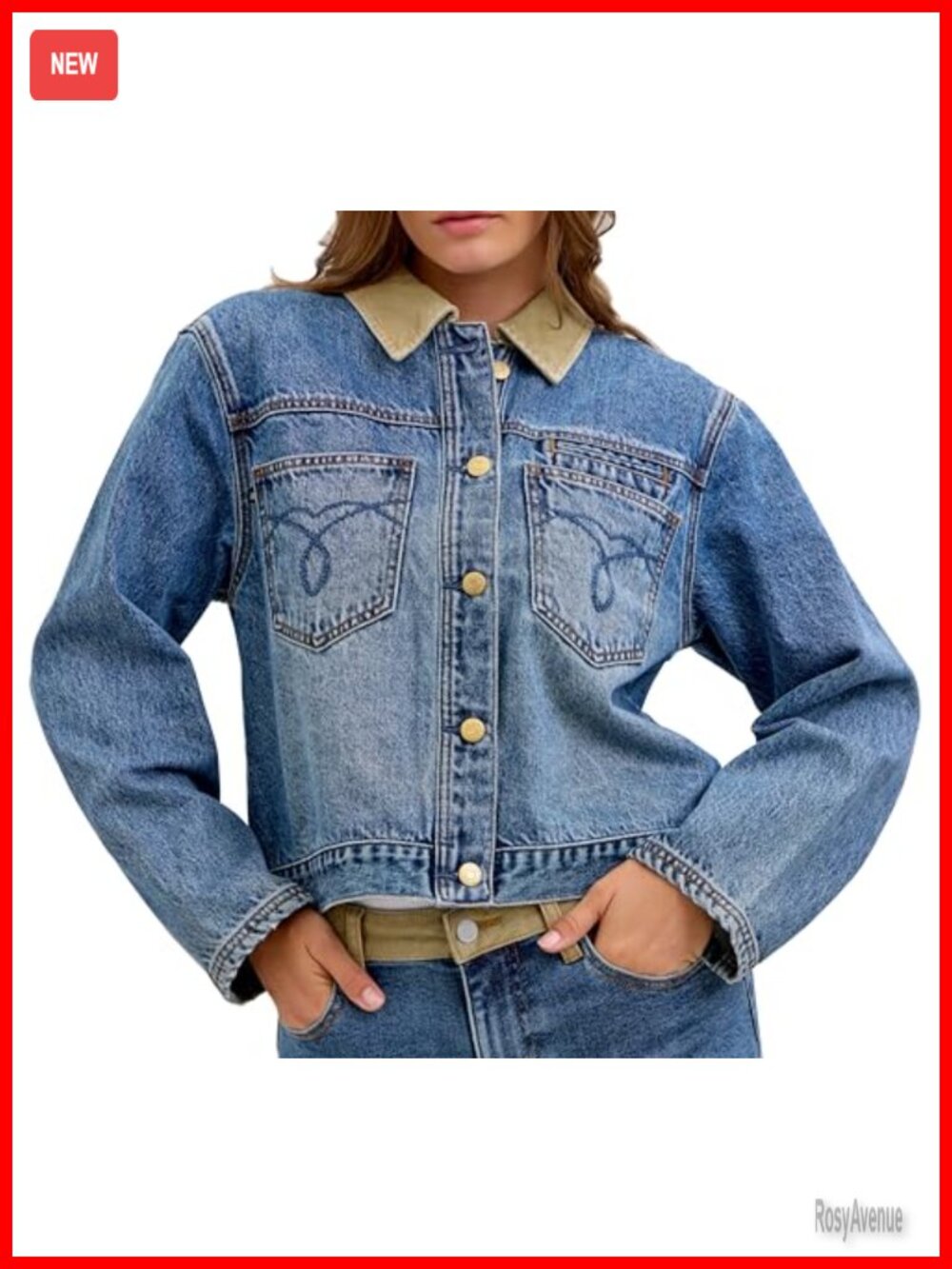 Judy Blue Rigid Barn Denim Jacket Button Up Cotton Cuff Sleeve